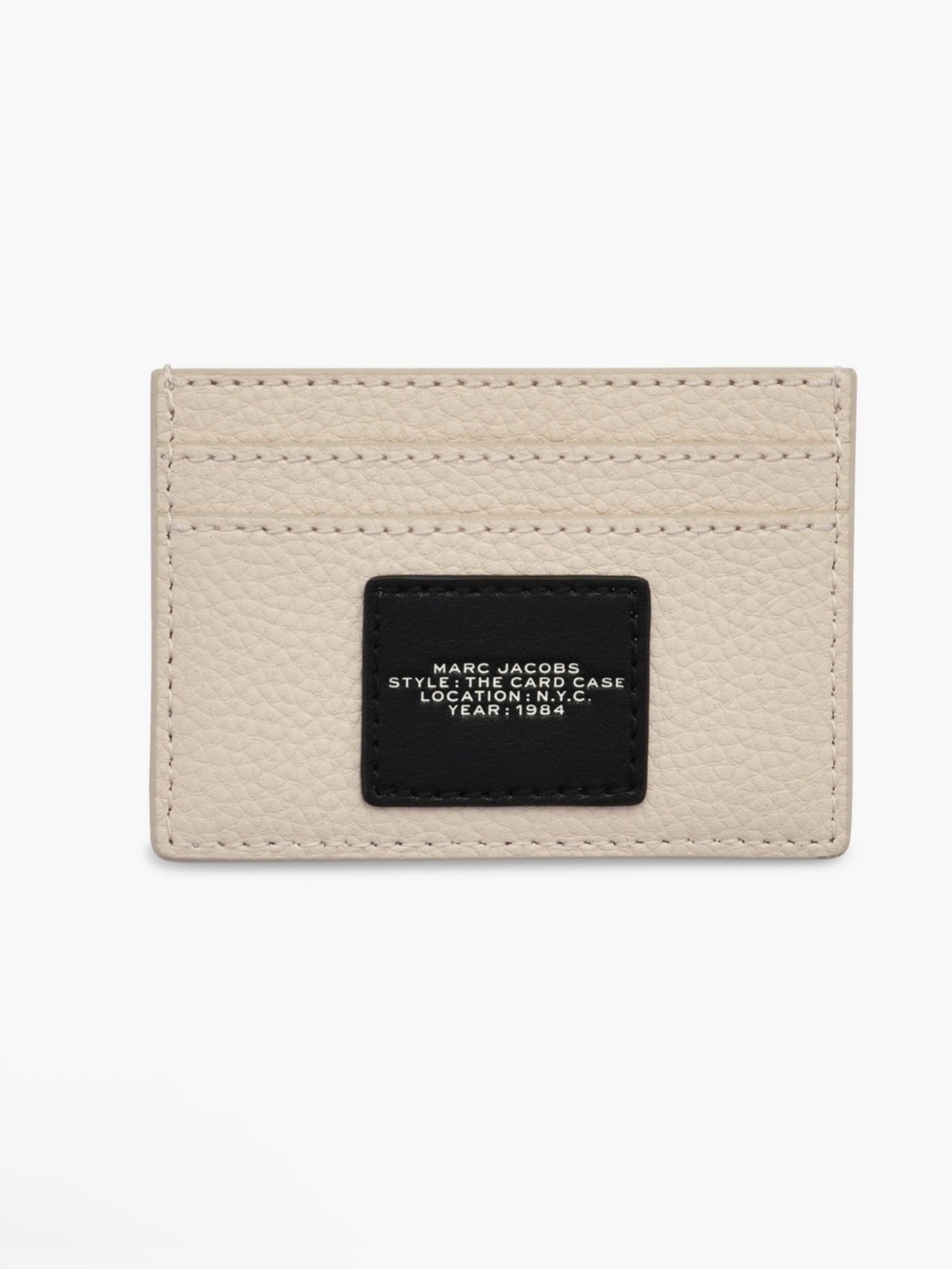 *NWT*Marc Jacobs Beige Leather Card Holder with Daisy Patch - Picture 3 of 4